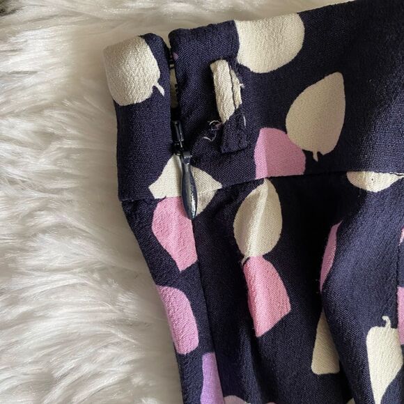 Talbots Wrap Around Side Button Midi Skirt New Leaf Print Lined Womens Size 8 - Picture 7 of 11